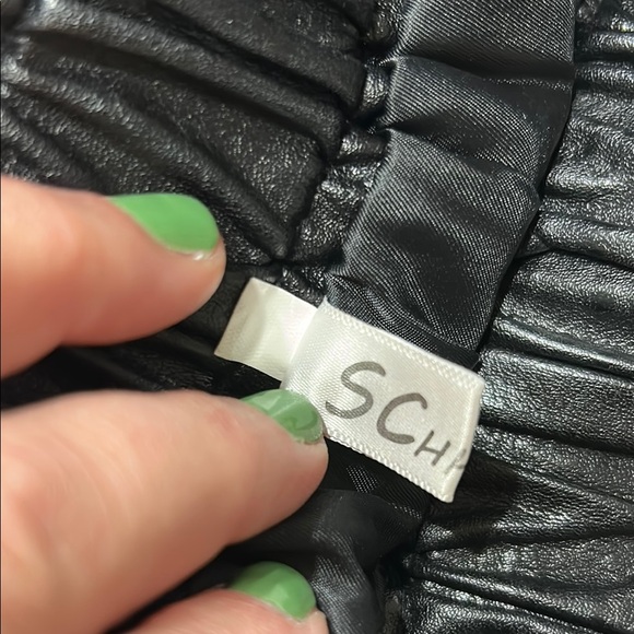 Black Leather Women's Shorts - Picture 2 of 6